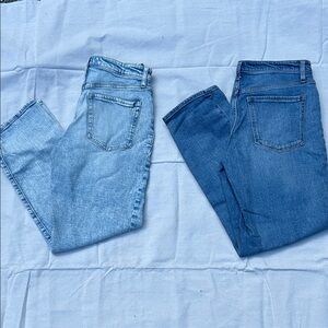 LOT Old Navy Light and Medium Blue Denim Jeans